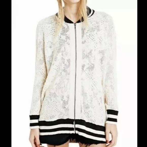 Free People Cream Lace Crochet Cardigan - Picture 2 of 5